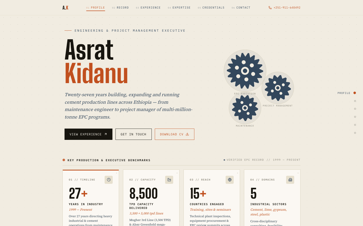 Asrat Kidanu interface preview